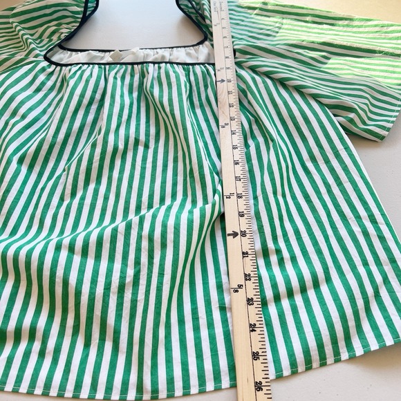 TUCKERNUCK Preppy Beachy Pomander Place Green Stripe Celia Top Relaxed Fit  XXL - Picture 7 of 8